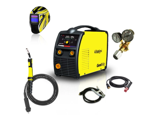 Svářecí invertor GeniMig® 220LCD SET1 (MIG/MAG/MMA)