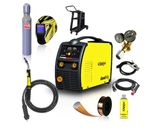 Svářecí invertor GeniMig® 220LCD SET4 (MIG/MAG/MMA)